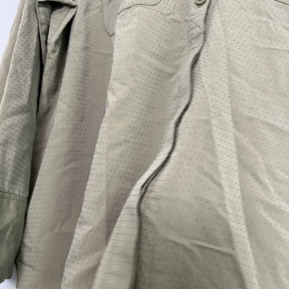 NWT Chico's Women's Button Up Shirt Sz L 12 14 Olive Green Casual Outdoor - Picture 7 of 16